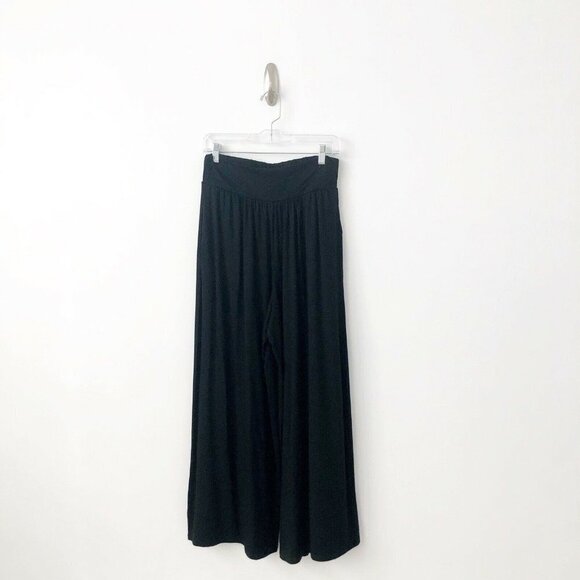 NWT Anthropologie Wide-Leg Pant Set S HTF Black Crop Top $160 Two Piece Comfy - Picture 7 of 9
